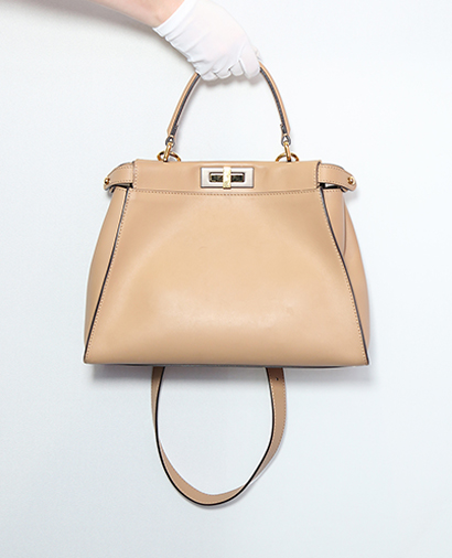 Peekaboo, £1,400, Handbags, Tan, Leather, Front view